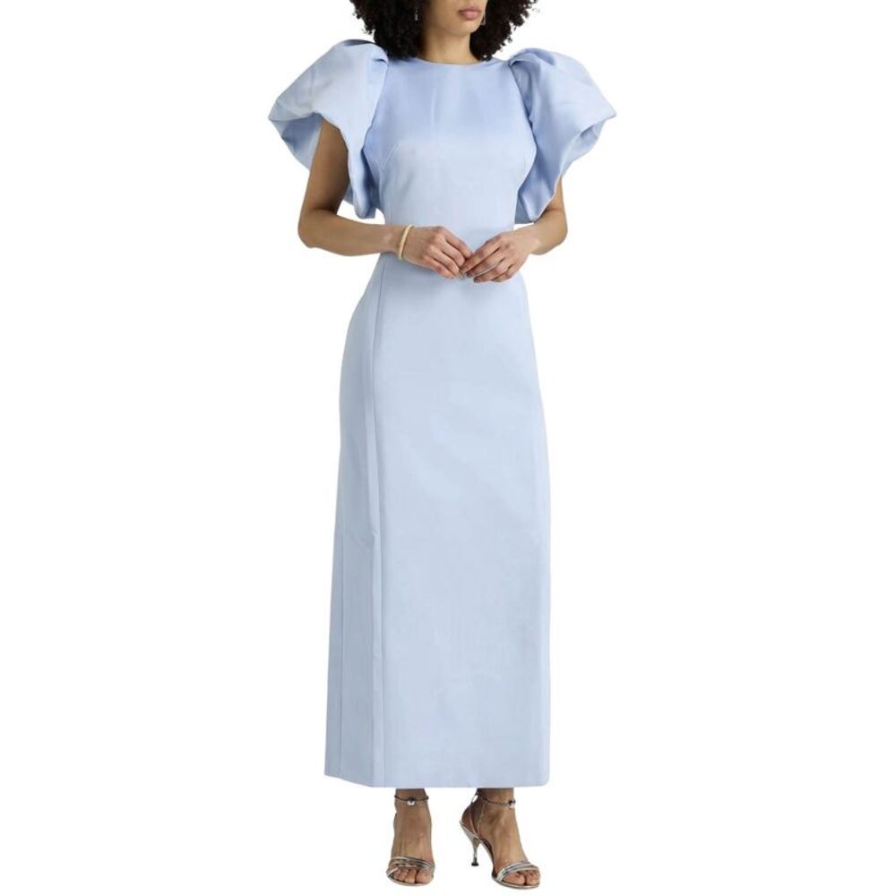Leo Lin Womens Lucinda Maxi Dress 4 Sky Blue - NWT $895